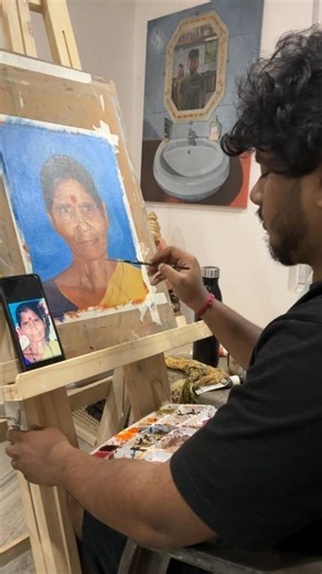 The process behind every portrait Custom portrait commissions open.📞 Contact / WhatsApp: 9075584536