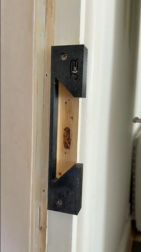 Splicing out unwanted hardware on existing door linings. #carpentry #construction #asmr #diy #reno