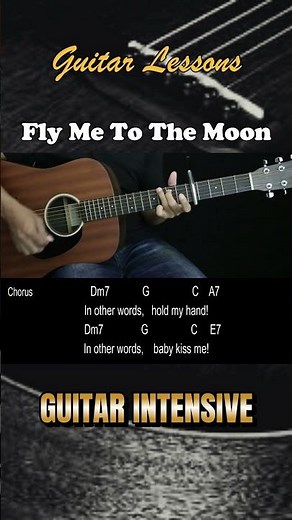 Fly Me to the Moon - Frank Sinatra | EASY Guitar Tutorial with Chords / Lyrics