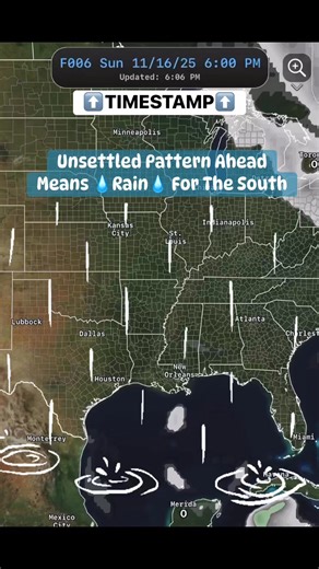 An unsettled pattern will develop across the South for the second half of November. Texas will be the first to get the rain, but chances will be increasing across South Alabama into Georgia next week. | Chief Meteorologist David Paul