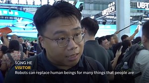 Boxing bots in the ring at World Robot Expo