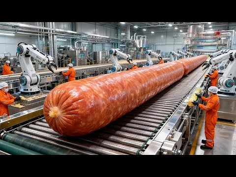 Inside a Modern Sausage Factory: From Raw Meat to Fully Cooked Sausages (Full Process)