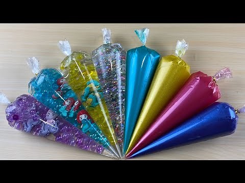 Making Little Mermaid Ariel Slime With Piping Bags | Satisfying Slime Video Asmr #0285