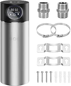 SUPERFLO 600W Water Pressure Booster Pump for Home, Compact Whole Home Water Pressure Booster Upflush to 148 FT/45 M, Intelligent Auto Water Booster Pump Pressurising for Showers, Bathrooms, Kitchens