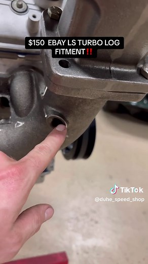 Y’all ever wondered how these cheap cast LS turbo manifolds fit? Well check it out🤙🏻 #techtip #howto #turbo #boosted #lsx #manifold #squarebody #lsswap #automotive #mechanic #horsepower #mullet #influencer #trending #sleeper #autocross #lsfest #hotrodpowertour #silverado #suburban #obschevy #nbschevy #gmt800 #holleyperformance #qa1 #heatshieldproducts #cammed #car #truck #chevy