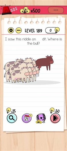 Brain test level 189: Where is the bull? 🐮🐂🟥 #shorts