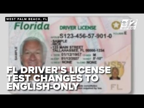 Florida driver's license test changes to English-only after updated policy announced by FLHSMV