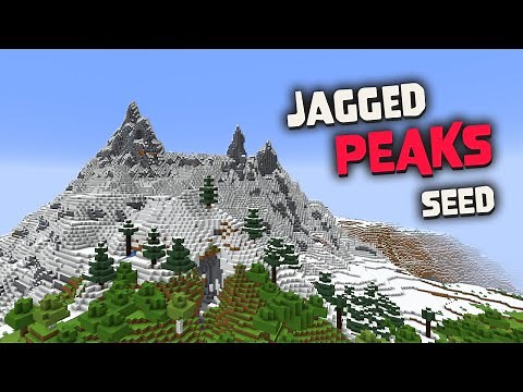Jagged Peaks Valley Seed for Minecraft 1.19 with Abandoned Village & Outpost