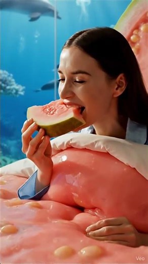 I Slept on a GIANT Watermelon Bed for a Week