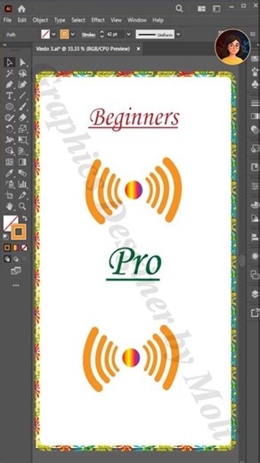 “Adobe Illustrator 2025 – How to Draw Sound Waves Like a Pro"#shorts #graphcis designer by Moli