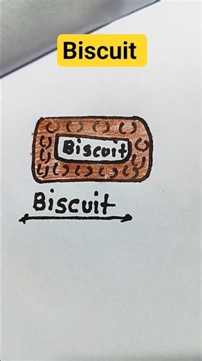 easy drawing of biscuit #viral #drawing #shorts #trending