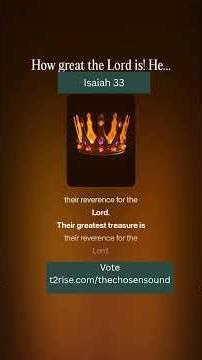 How great the Lord is! He rules - Joy & Youth - Isaiah 33