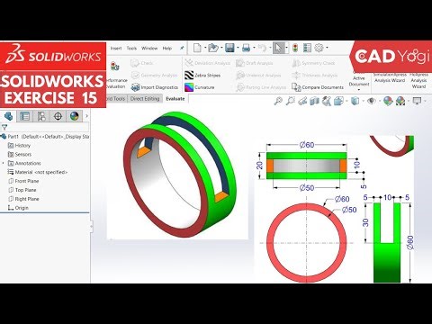 SolidWork_ Exercise 15 _#solidworks #cad #design #designengineer #mechanicalengineering