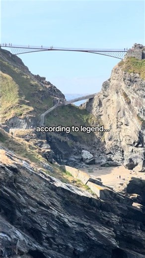 King Arthur’s legendary Tintagel Castle ruins & Merlin’s Cave 🤩🩵 #kingarthur