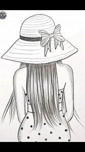 Girl from behind easy pencil sketch #drawing #pencilsketch | Drawing Book