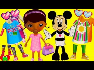 Disney Doc McStuffins and Minnie Mouse Fashion Dress Up Mix and Match Wrong Clothes - Videos For Kids