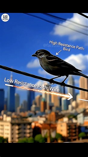 Why Birds Don’t Get Electrocuted on Power Lines | Simple Science Explained. #facts #birdfacts