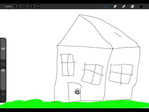 How to draw a 3D house