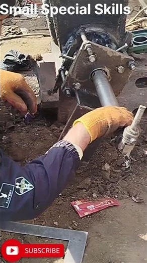 Excavator Machine Boom Stick Bush Repairing Technique #automobile #welding #youtubeshorts