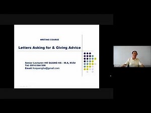 Writing Letters of Advice - Lecture and Guides for Exercises