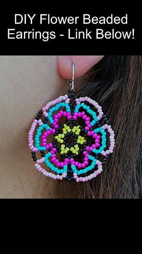 DIY Colorful Seed Bead Earrings 🌸 Summer Flower Pattern Step‑by‑Step!