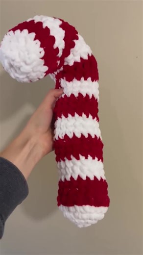 Large Crochet Candy Cane Plush – Handmade Christmas Decoration, Soft Holiday Plushie, Cozy Red and White Crochet Candy Cane Gift - Etsy