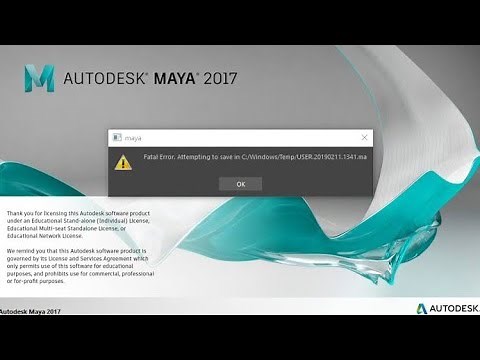 How to Solve maya fatal error