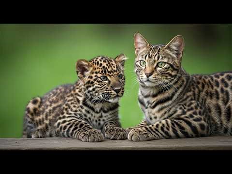 A Mother Cat Raised a Black Leopard Cub — The Bond Shocked Experts