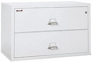 Amazon.com: Fireking Fireproof Lateral File Cabinet (2 Drawers, Impact Resistant, Water Resistant), 27.75" H x 44.5" W x 22.13" D, Arctic White : Office Products