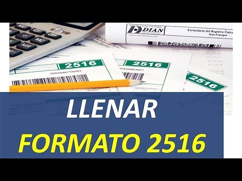 Como llenar el formato 2516 declaración renta 110