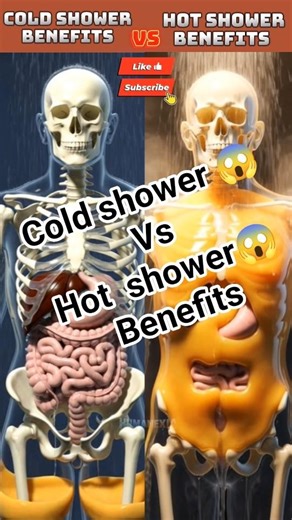 Cold vs Hot Shower: The Shocking Truth Inside Your Body!#shorts #humanbody #humanexia