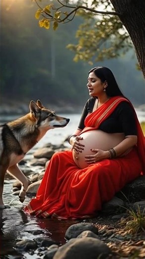 Brave Wolf Who Saved a Pregnant Woman #youtubeshorts #ytshorts #ai #shorts
