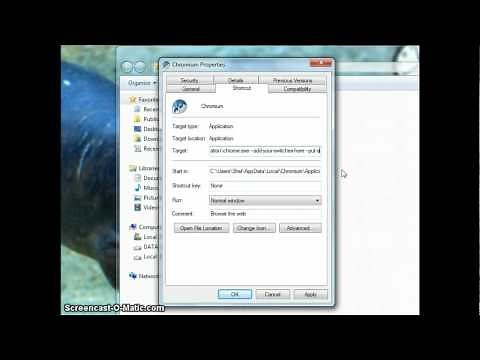 Adding command line switches to Google Chrome