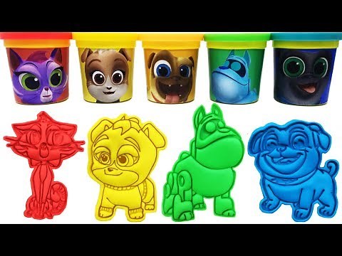 Puppy Dog Pals Disney Junior Play-Doh Molds & Toys Rolly Hissy Bingo A.R.F. Keia Rufus Learn Colors