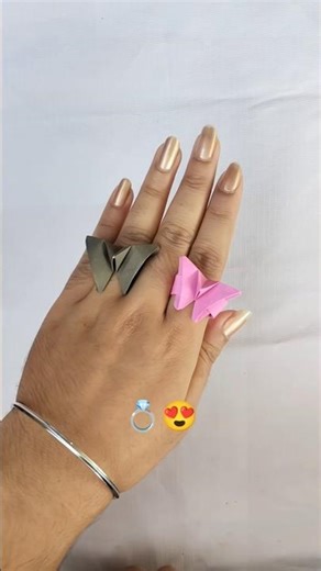 DIY Origami Butterfly Ring! 🦋💍✨ #shorts #diy #craft