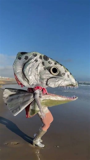 魚頭時裝秀？…… #人魚 #一種很新的cosplay #時裝走秀 #人類迷惑行為 #魚頭