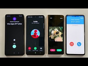 Incoming call SkyPhone vs Google Duo vs Twinme vs WhatsApp TCL30b +Samsung Zfold4