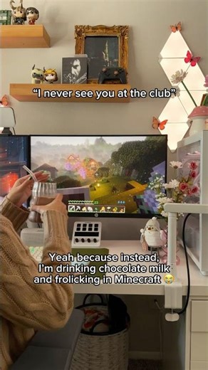 Chocolate Milk and Minecraft Solo Date! 🤭🥛 @GonnaNeedMilk #ad #gonnaneedmilk #cozygaming