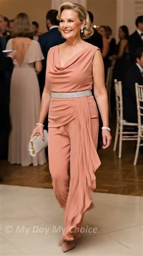 Stunning Wide-Leg Plus Size Pant Suits for Your Daughter's Big Day