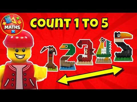 Counting for Kids with LEGO 1 to 5 | Count Up, Count Down & Maths Challenge: Guessing Game!