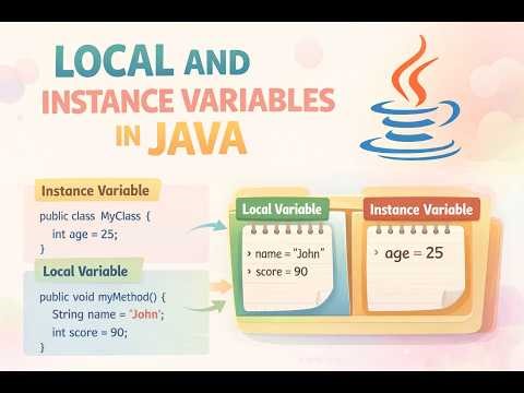 Local and Instance Variables in Java | Explained by Rahul
