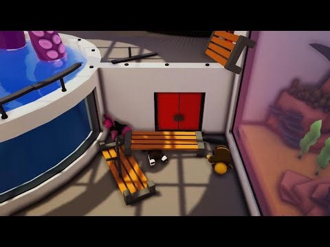 Gang Beasts Aquarium Map: Bench trickshot