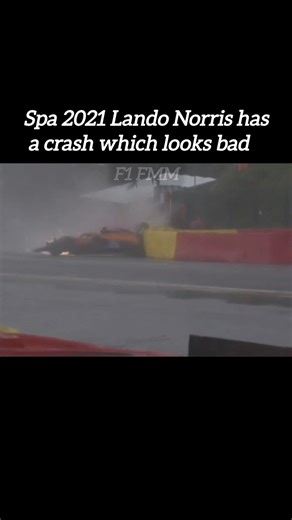 Lando Norris 2021 Spa Crash #f1