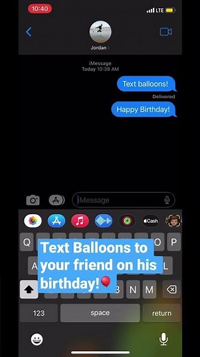 Text Message Happy Birthday Balloons? ☝️