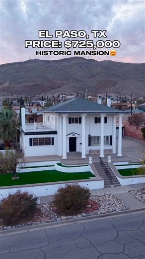 A former president once visited this home in El Paso, Tx! 🤯 📲 TEXT “start” to (915)250-4647 for your buyer/seller consultation today! 📍1701 Elm Street, El Paso, TX 79930 $725,000 ✅7 Bed ✅5 Bath ✅6,061 Sqft Historic Mansion centrally located in Manhattan Heights with Franklin Mountain views. Original architectural home with original floor plans in the home and a fireplace with marbled stone and white columns from the original courthouse. Albert Sanchez Realtor®️ 📲(915)250-4647 HomePros La/ Mi
