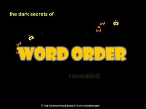 The Dark Secrets of German Word Order - the basics