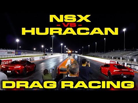 Acura NSX vs Lamborghini Huracan LP610-4 Drag Racing 1/4 Mile with P1 vs 720S Preview