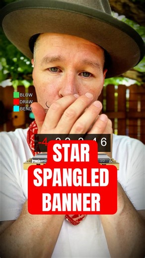 Star Spangled Banner Harmonica Tutorial #harmonica #tutorial