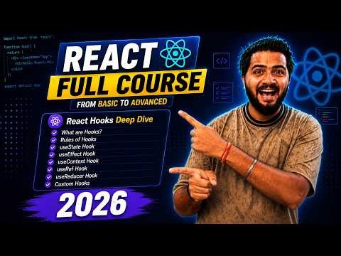 Master React Hooks in One Video ⚛️ | Part-5 | useState, useEffect, useContext & Custom Hooks |