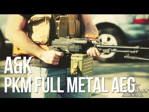 A&K PKM Full Metal Airsoft AEG Wood Version - AirSplat On Demand